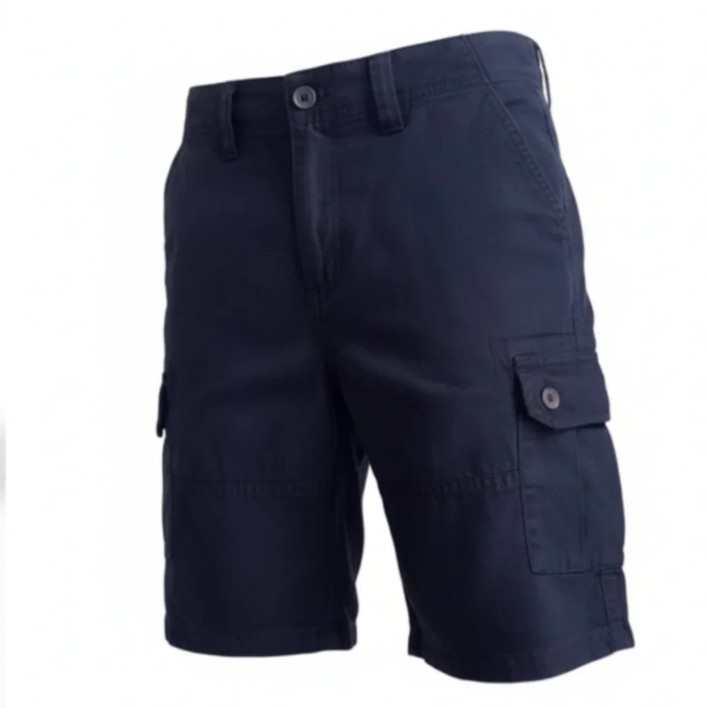 Boys Cargo Shorts Size 12 (26x8) NWT Navy Blue Skool Threads Uniform Pockets